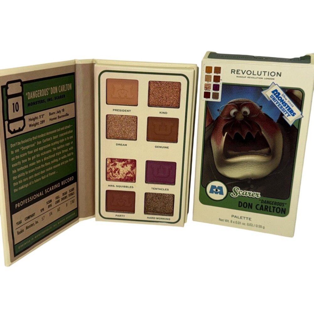 Makeup Revolution X Monsters University Don Carlton Scare Card Eyeshadow Palette